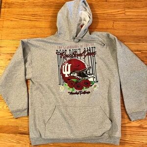 IU 2026 Rose Bowl Gray Hoodie with Graphic Design